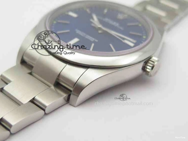 MiroTime 0217 TimelessDesign Oyster Perpetual 39mm 114300 BP Maker Best Edition Blue Dial On SS Bracelet A 3637